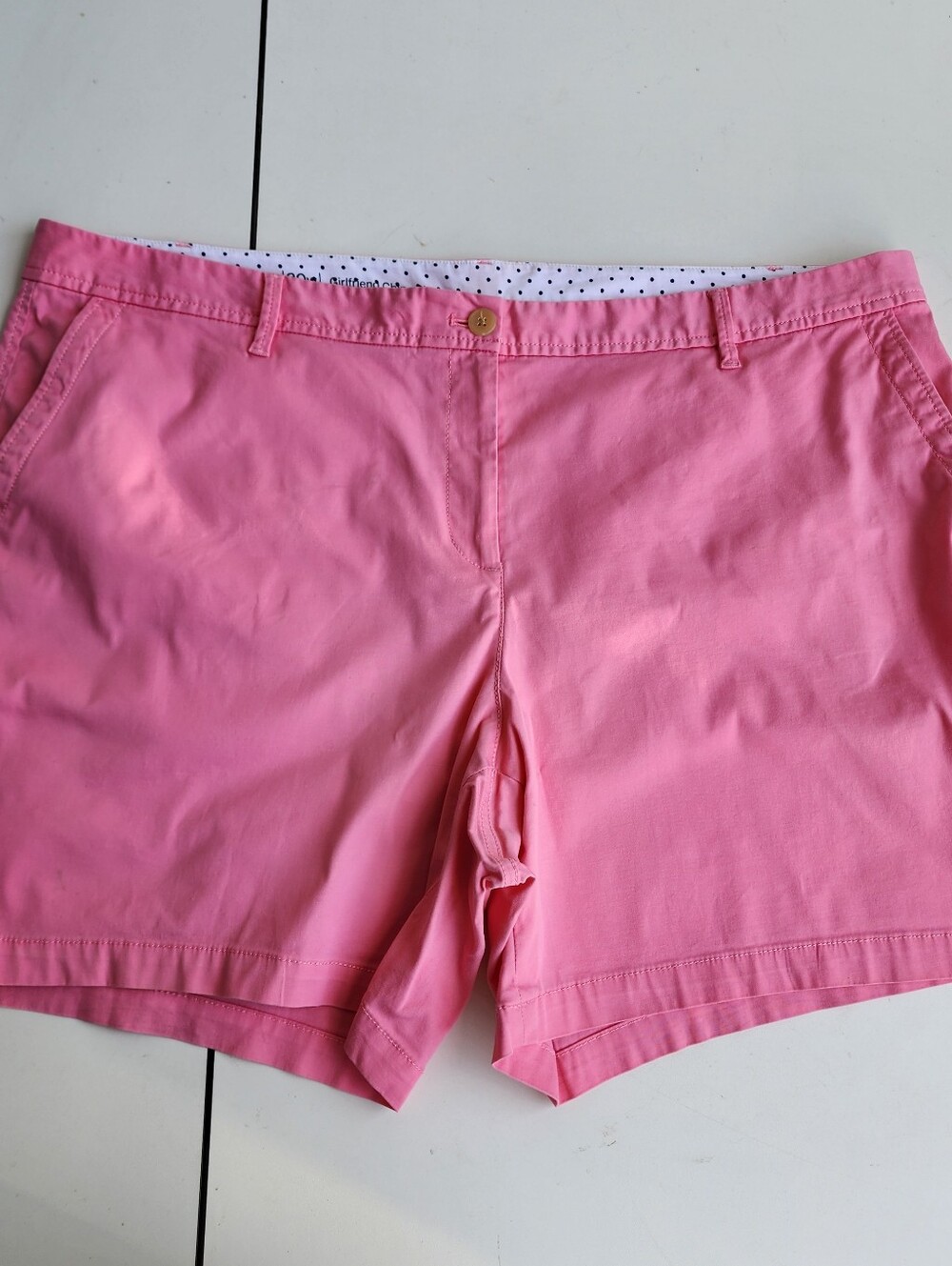 Talbots Shorts Womens Girlfriend Chino Pink 6” Inseam Casual Everyday Sz 20W